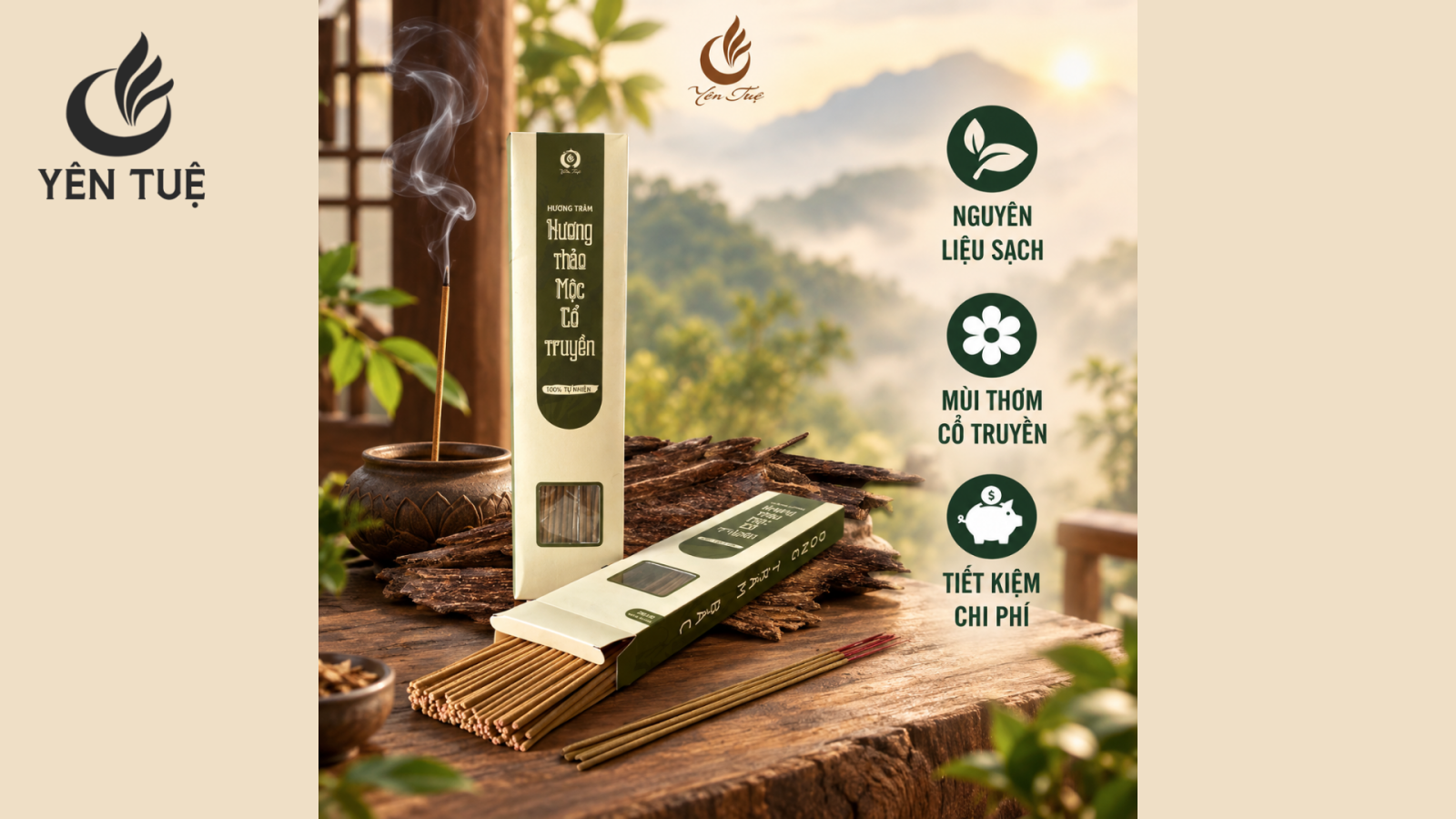 Nhang trầm sạch trầm Bắc Yên Tuệ