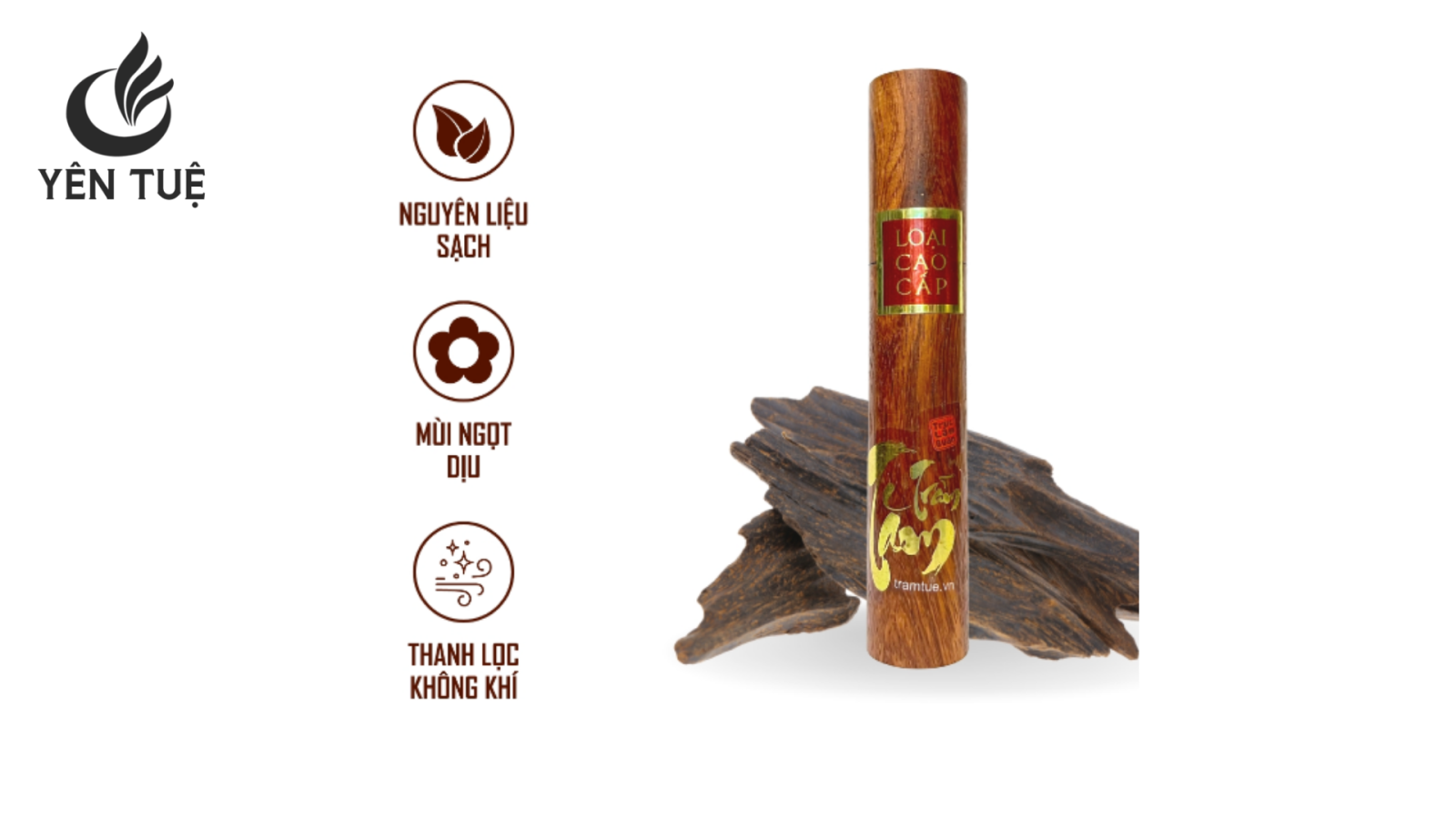 Nhang trầm hương không tăm Yên Tuệ Luxury bỏ túi