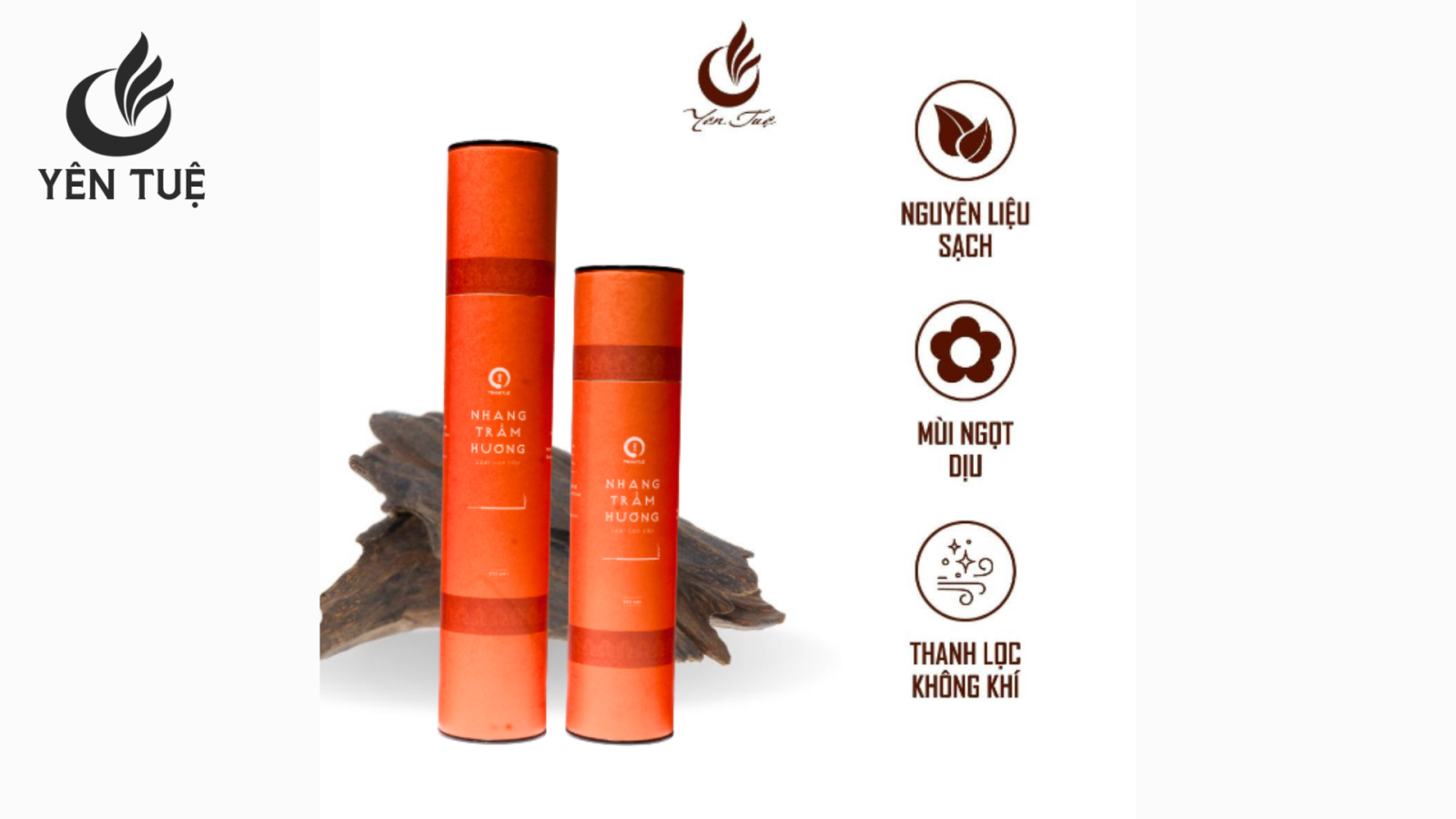 Nhang sạch trầm hương Yên Tuệ cao cấp 250 nén