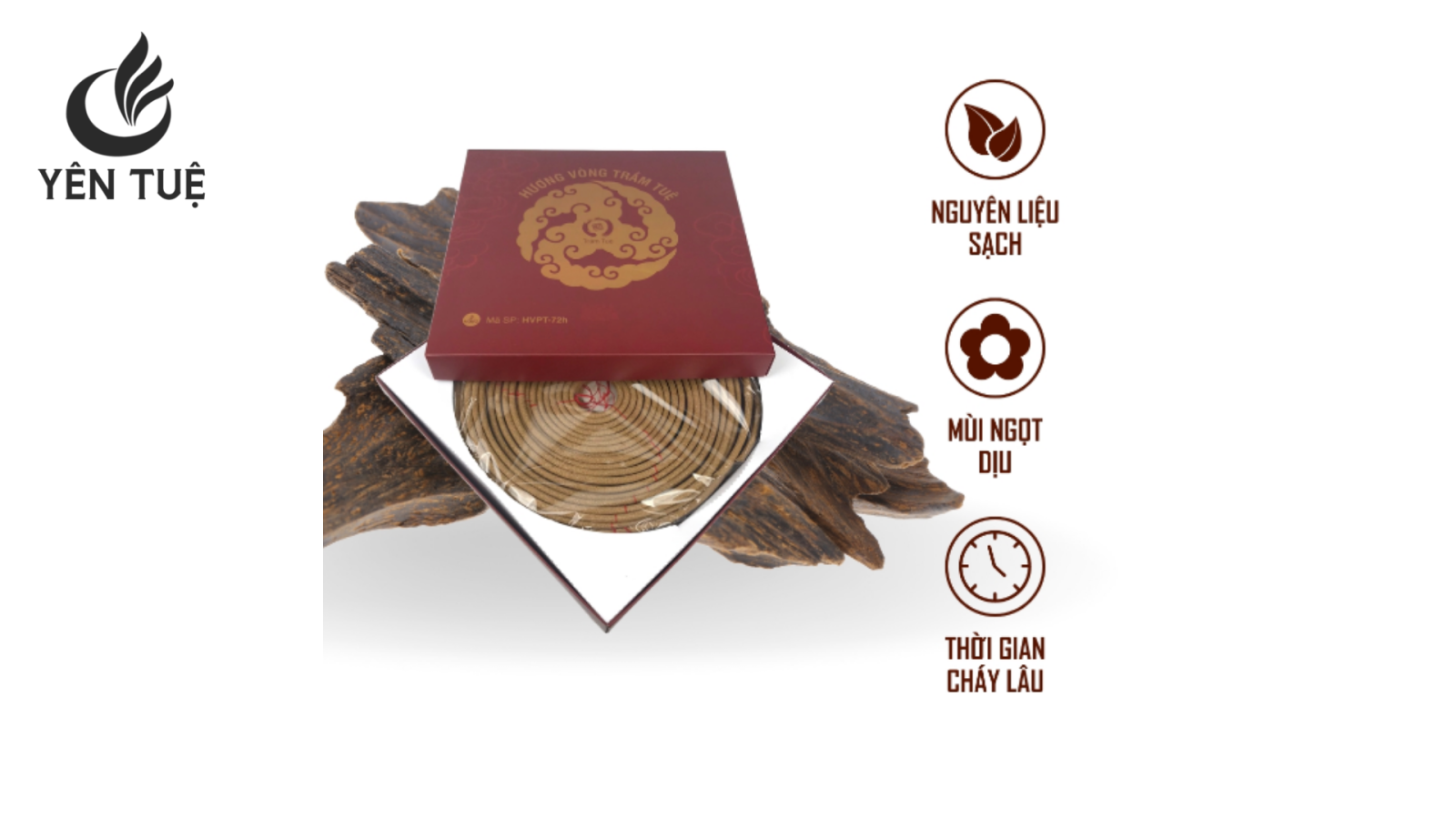 Nhang trầm hương vòng 72 giờ Yên Tuệ