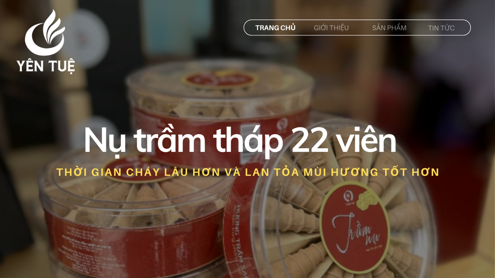 Nụ trầm tháp 22 viên chất lượng Yên Tuệ