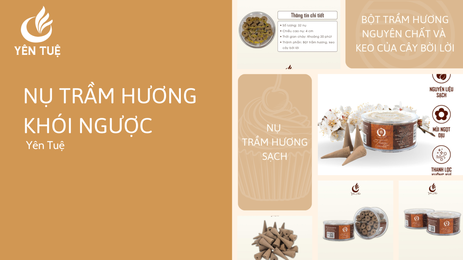 Sản phẩm nụ trầm hương khói Ngược của Yên Tuệ