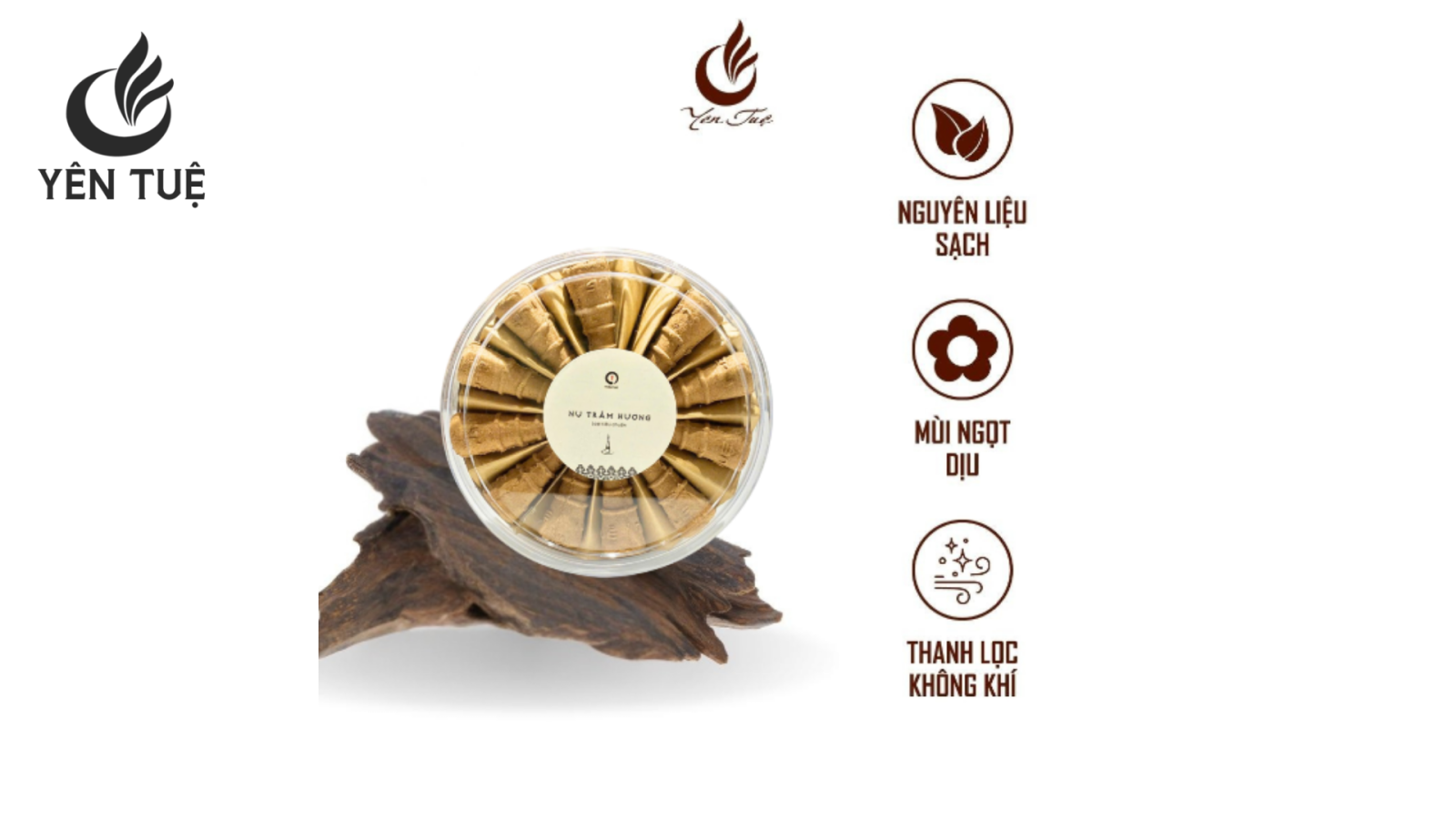 Trầm nụ sạch Yên Tuệ loại tiêu chuẩn 22 viên 