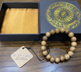 Vòng trầm tốc đơn, hạt 10 mm, 19 hạt