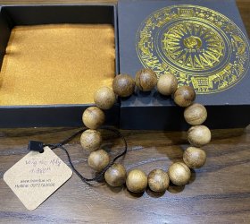 Vòng trầm tốc đơn, hạt 14 mm, 15 hạt