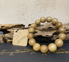 Vòng trầm tốc đơn, hạt 14 mm, 15 hạt