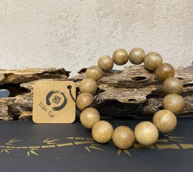 Vòng trầm tốc đơn, hạt 14 mm, 15 hạt