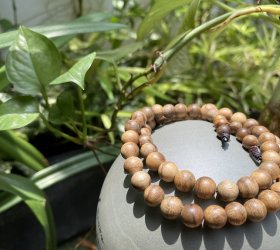 Vòng trầm tốc hạt 8 mm, 54 hạt, quấn 2 vòng