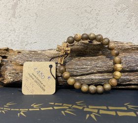 Vòng trầm tốc Mân Côi đơn, hạt 8 mm, 20 hạt