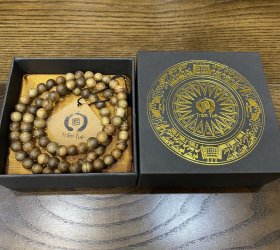 Vòng trầm tốc hạt 8 mm, 81 hạt, quấn 3 vòng